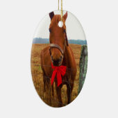 kerstpaard keramisch ornament (Rechts)