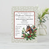 Kerstpaard met groen kaart (Staand voorkant)