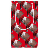 kerstpaard met kerstman klein cadeauzakje (Voorkant)