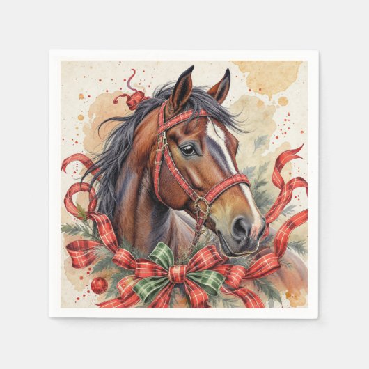 kerstpaard servet (Voorkant)