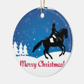 Kerstpaard: winter keramisch ornament (Links)