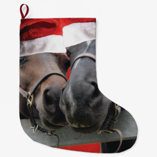 Kerstpaarden en kerstmanden grote kerstsok