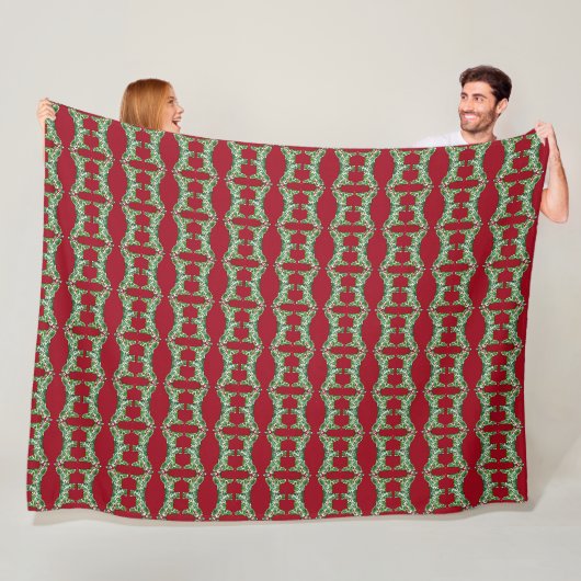 kerstpaarden fleece deken (In situ)