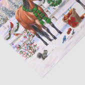 Kerstpaarden in sneeuw tissuepapier (Detail)