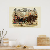 Kerstpaarden wintervakantie poster (Keuken)