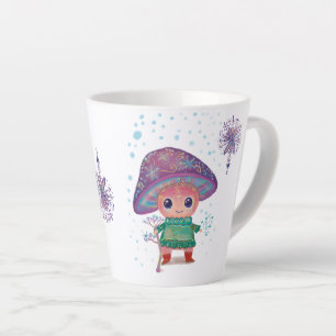 kerstpaddestoel latte mok