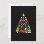 kerstpajama dachshund Tree-doosjes voor hond D Kaart (Voorkant)