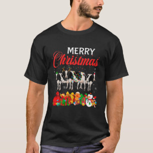 Kerstpajama Dairy Koe Lover Xmas - stralen T-shirt