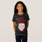KerstPajama Familie Gift Bossy Gnome Buffalo P T-shirt (Voorkant volledig)