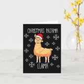 KerstPajama Llama Kaart (Gele Bloem)