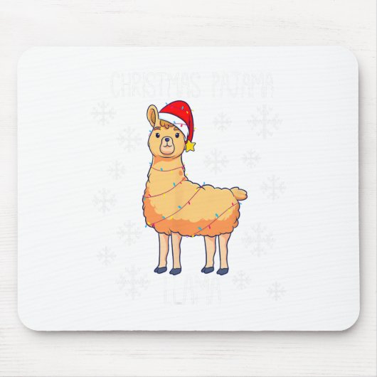 KerstPajama Llama Muismat (Voorkant)
