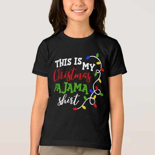 KerstPajama Shirt Festive Lights Feestdagen (Voorkant)