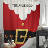 Kerstpak kerstmonogram douchegordijn