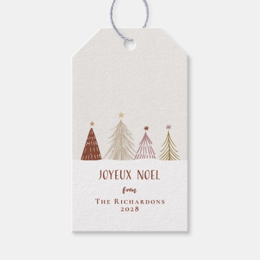 Kerstpakket Noëlpakket Wijnfles Sfeervol Cadeaulabel (Voorkant)