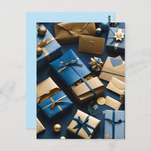 Kerstpakketten briefkaart (Voorkant / Achterkant)