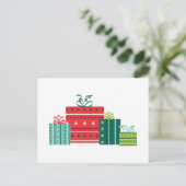 kerstpakketten feestdagenkaart (Staand voorkant)