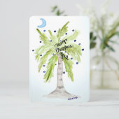 kerstpalm bedankkaart (Staand voorkant)