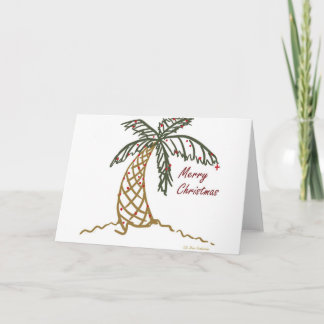 kerstpalm feestdagen kaart
