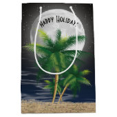 Kerstpalmbomen in maanlicht medium cadeauzakje (Voorkant)