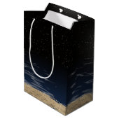 Kerstpalmbomen in maanlicht medium cadeauzakje (Achterkant Gekanteld)