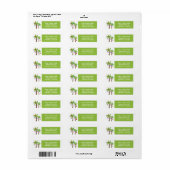 Kerstpalmboom aangepaste vakantie labels (Full Sheet)
