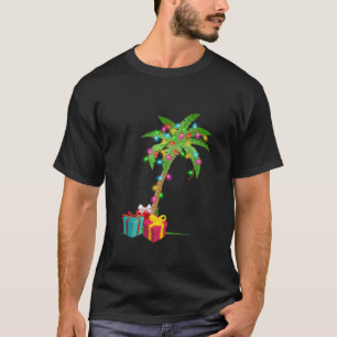 kerstpalmboom Kokosruitlampjes strand Hawaii Xm T-shirt