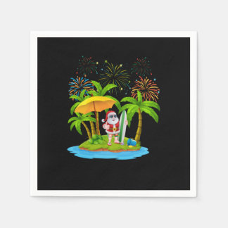 Kerstpalmboom Tropische kerstlichten Servet