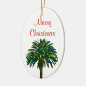 kerstpalmboomversiering keramisch ornament (Links)