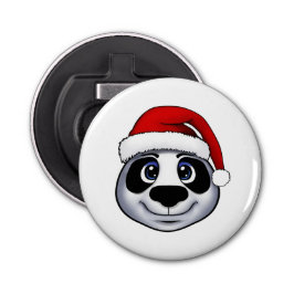 Kerstpanda Button Flesopener