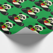 Kerstpanda Cadeaupapier (Hoek)