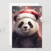 Kerstpanda Feestdagenkaart (Voorkant / Achterkant)