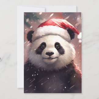 Kerstpanda Feestdagenkaart