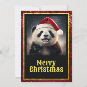 Kerstpanda Feestdagenkaart