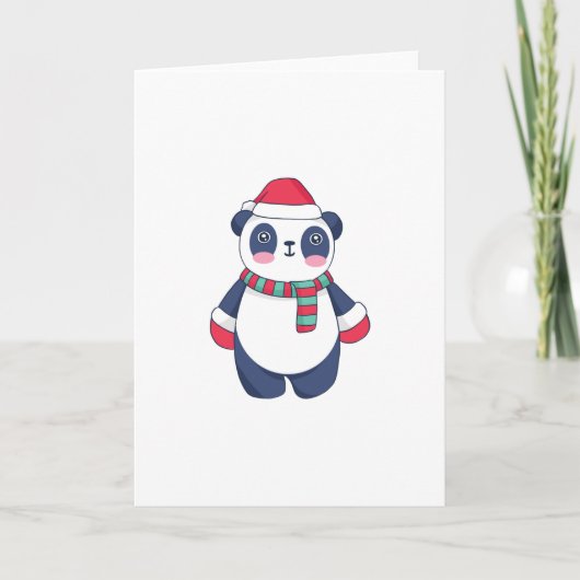 Kerstpanda Kaart (Voorkant)