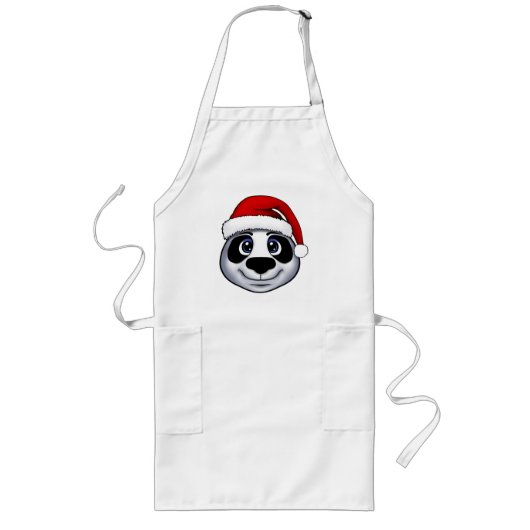 Kerstpanda Lang Schort (Voorkant)