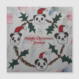 Kerstpanda Magnetische Kaart