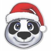 Kerstpanda Sticker (Voorkant)