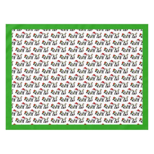 Kerstpanda's Tafelkleed (Voorkant (Horizontaal))