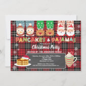 kerstpanelen en pyjama's feest rode flannel kaart (Voorkant)