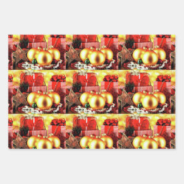 kerstpannen inpakpapier vel