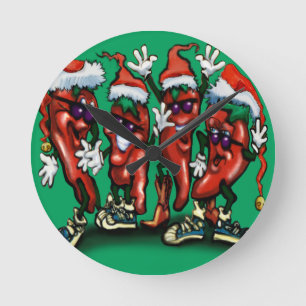 kerstpannen ronde klok