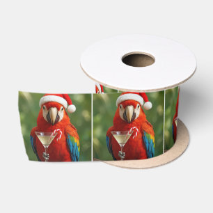 Kerstpapegaai met een cocktail lint