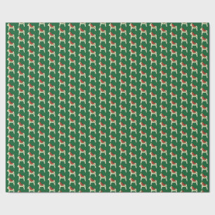 kerstpapier, bestemd voor de insettia Dala Horse-v Cadeaupapier