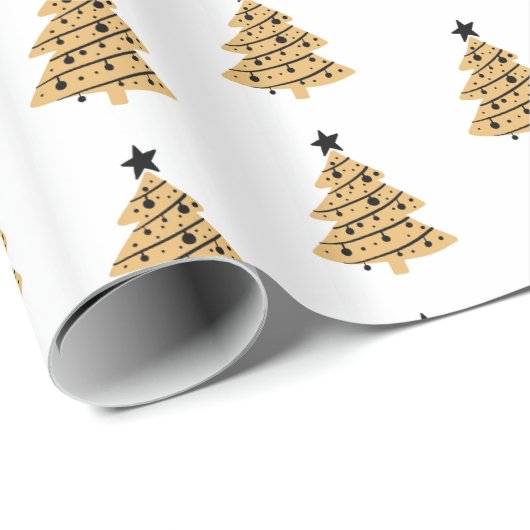 kerstpapier - Bomen Cadeaupapier (Rol Hoek)