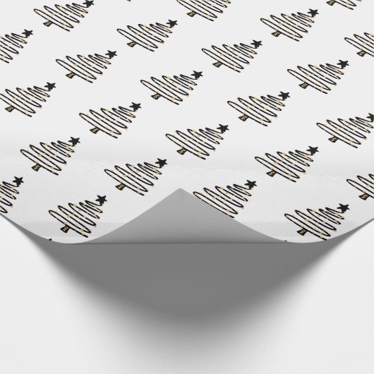 kerstpapier - Bomen Cadeaupapier (Hoek)