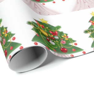 kerstpapier - Boom Cadeaupapier