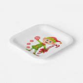 kerstpapier Borden, pretkerst Elf Papieren Bordje (Gebogen)