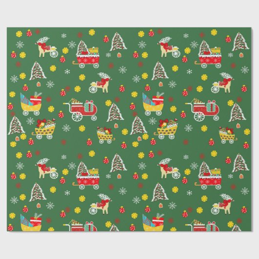 kerstpapier cadeaupapier (Vlak)