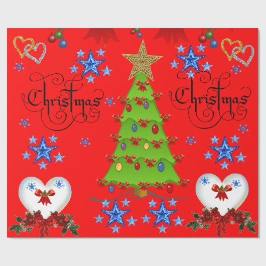 kerstpapier cadeaupapier (Vlak)