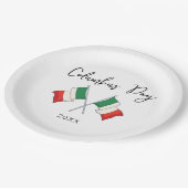 Kerstpapier Columbusdag Papieren Bordje (Gekanteld)